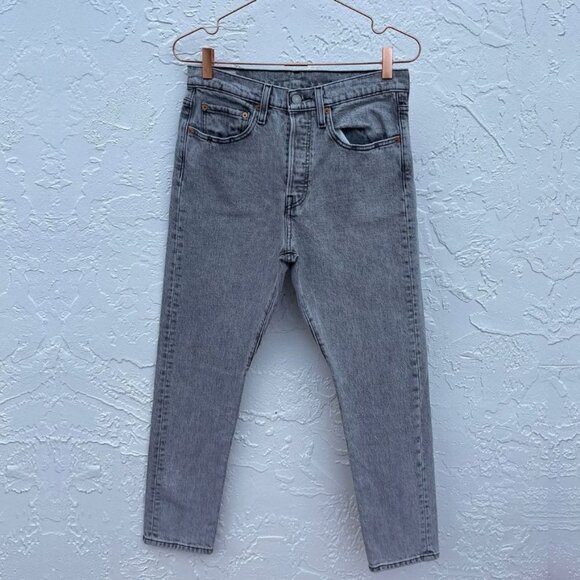 Levis Mens Vintage Skinny Jeans Acid Wash Black Sz 27 x 28 - Picture 1 of 16